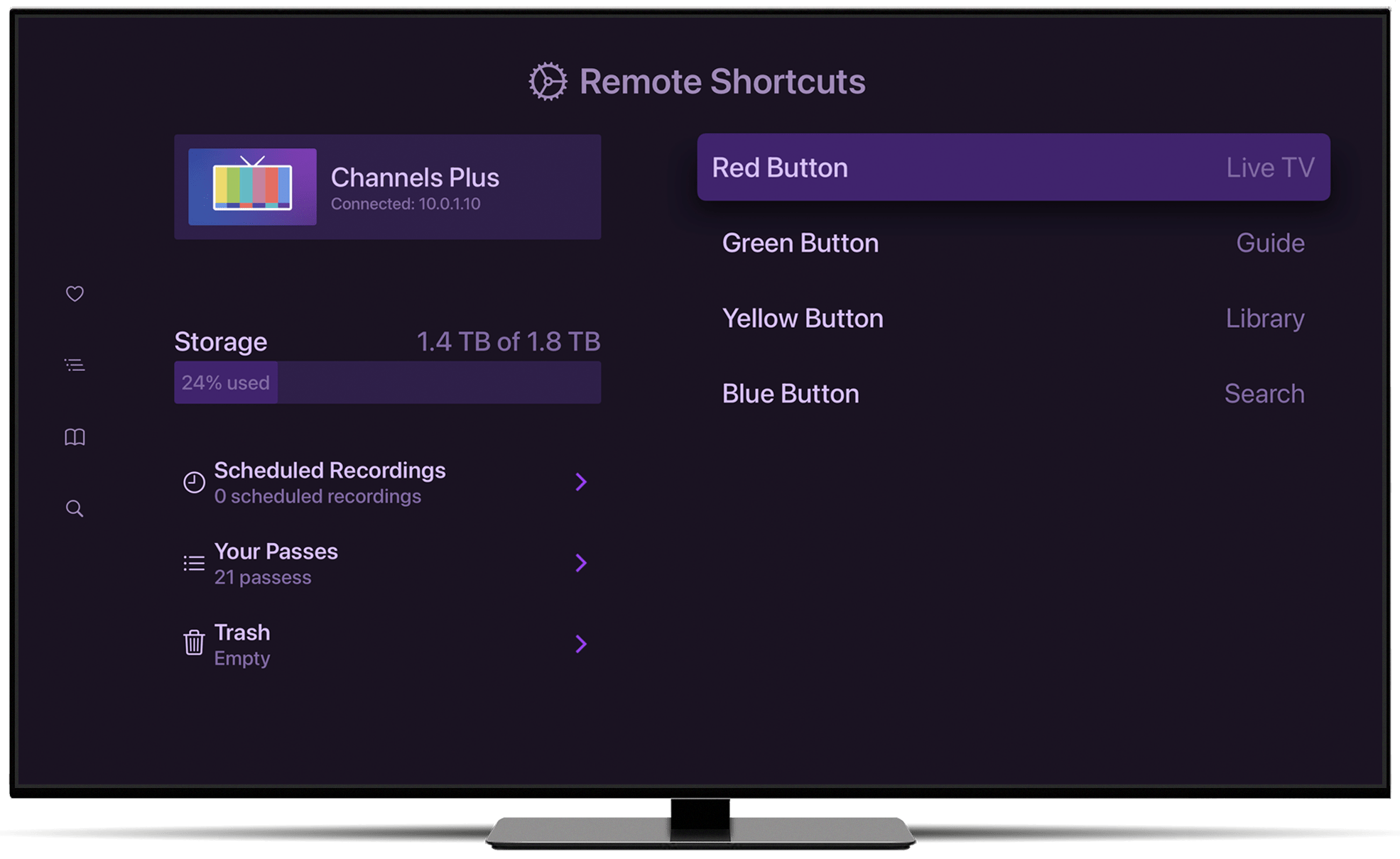 channels remote control advanced shortcuts