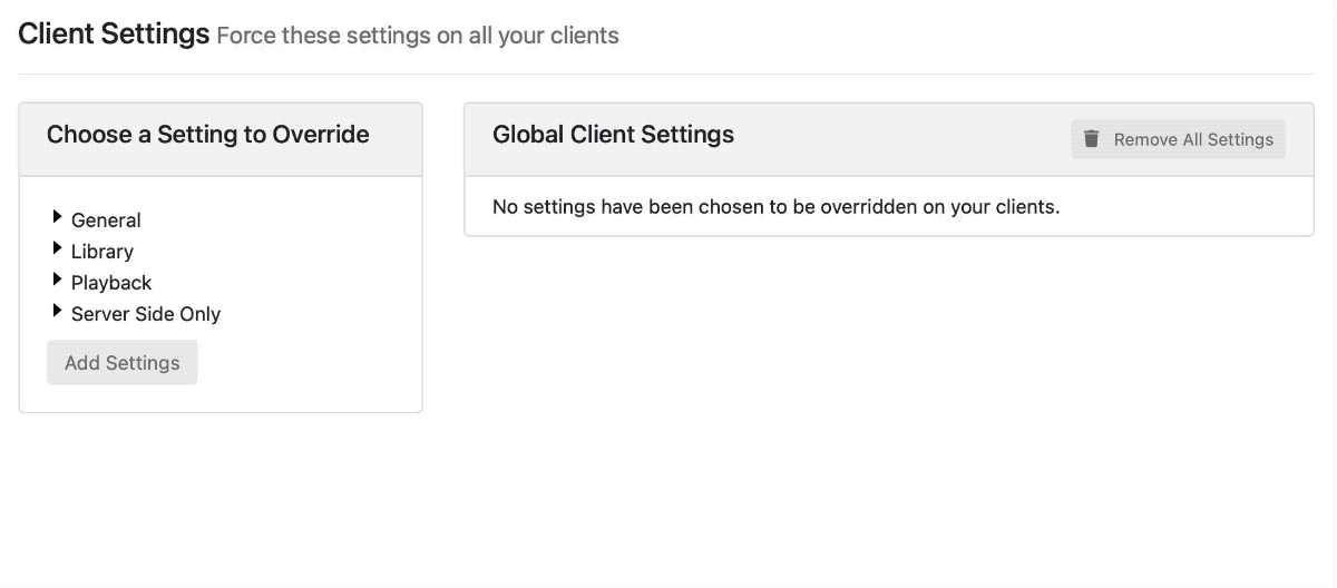 channels server side settings global