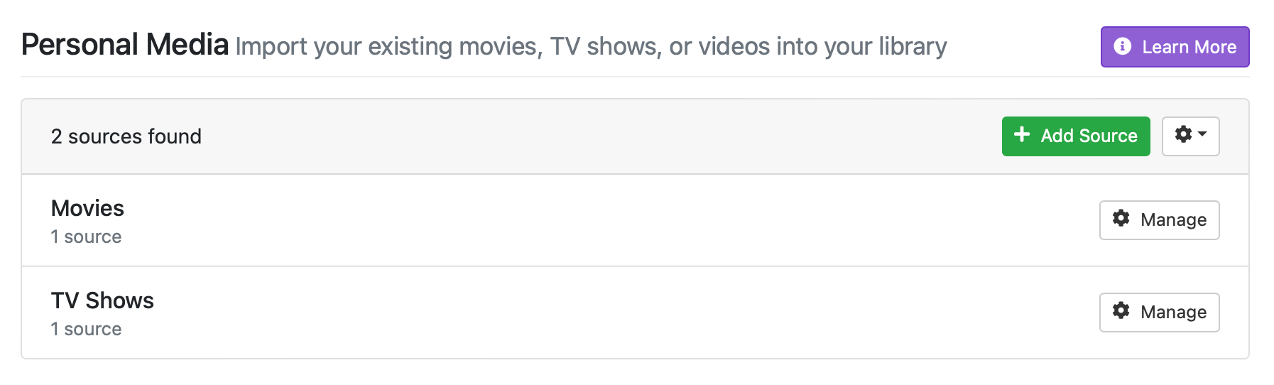 Channels Support Personal Media
