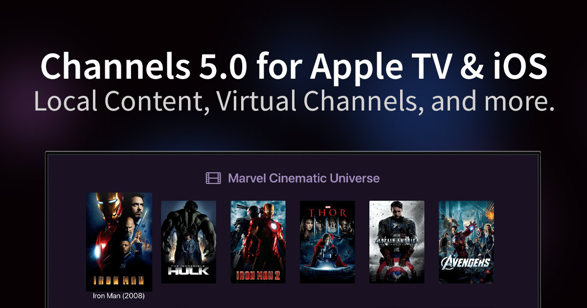 new features for channels 5.0 for apple tv and iOS
