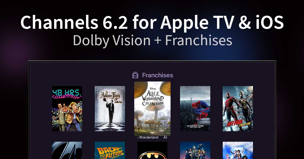 new features for channels 6.2 for apple tv and iOS