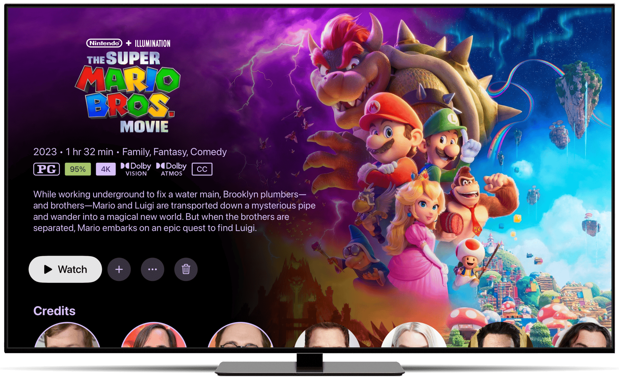 kids section mario movie